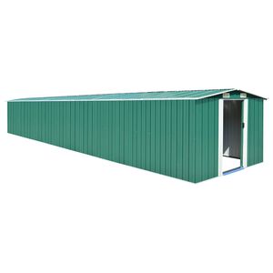 vidaXL Garden Shed Green 257x779x181 cm Galvanised steel