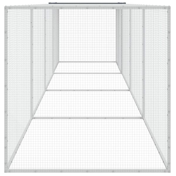 vidaXL Chicken Cage with Roof Anthracite 403x98x90 cm Galvanised Steel
