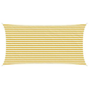 vidaXL Sunshade Sail 2.5 x 4.5 m HDPE Rectangular Yellow and White