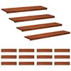 vidaXL Stair Treads 16 pcs 120 x 30 x 2 cm Brown Solid Beech Wood