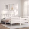 vidaXL Bed Frame without Mattress White 160x200 cm Solid Wood