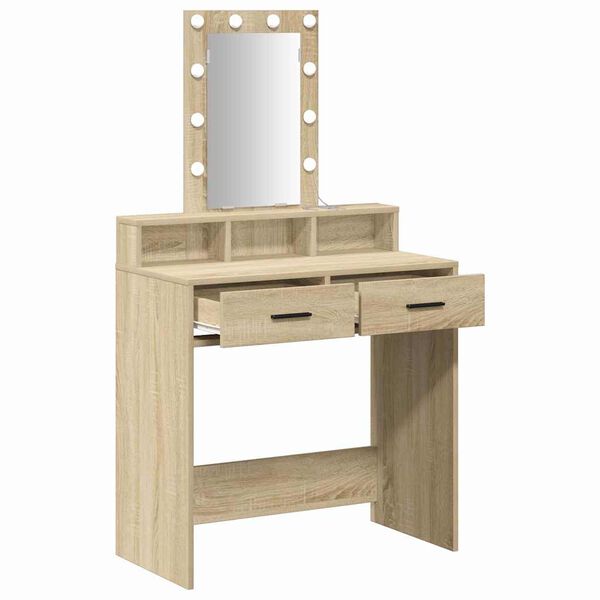 vidaXL Dressing Table Brown 79 x 41 x 140 cm Engineered Wood