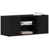 vidaXL TV Cabinet Black oak 100 x 35 x 40 cm Engineered wood