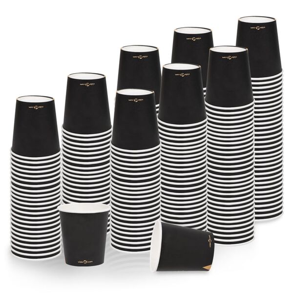 vidaXL Coffee Paper Cups 200 ml 500 pcs Black