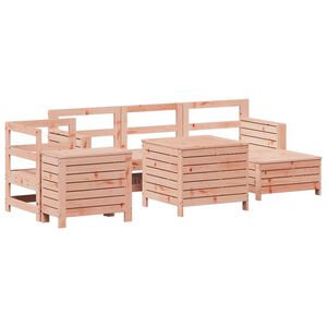 vidaXL 7 Piece Garden Sofa Set Solid Wood Douglas Fir
