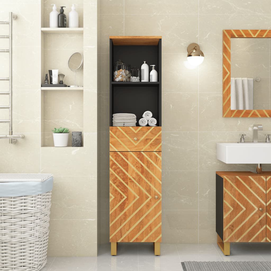 Bamboo bathroom vanity store unit