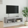 vidaXL TV Cabinet with LED Lights Concrete Grey 100x30x30 cm