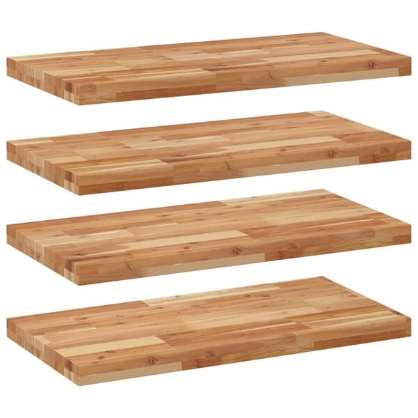vidaXL Floating Shelves 4 pcs 80x40x4 cm Oil Finished Solid Wood Acacia