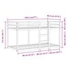 vidaXL Bunk Bed without Mattress Pink 90x190 cm Single Solid Wood Pine