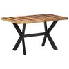 vidaXL Dining Table | Honey | Solid Acacia wood | 140x70x75 cm | Industrial