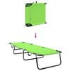vidaXL Folding Sun Lounger Folding Green 56 x 189 x 87cm Fabric