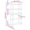 vidaXL Bookshelf Old Wood 100 x 33.5 x 178 cm Engineered Wood