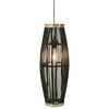 vidaXL Pendant Lamp Black Willow 40 W 27x68 cm Oval E27