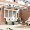 vidaXL Retractable Awning Manual Anthracite and White 250 x 200 cm