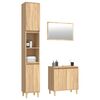 vidaXL 3 Piece Bathroom Furniture Set Sonoma Oak Engineered Wood