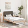 vidaXL Bed Frame with Upholstered Headboard Taupe 75 x 190 cm