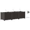 vidaXL Garden Planter 3 pcs Brown 120 x 40 x 37.5 cm PP