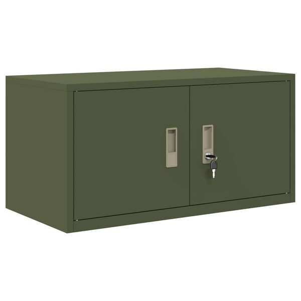 vidaXL Storage Cabinet Olive Green 80 x 40 x 40 cm Steel