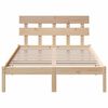 vidaXL Bed Frame with Headboard Brown 140 x 190 cm Solid Pine wood
