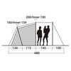 Outwell Tunnel Tent Springwood 4SG 4-person 2-room Blue