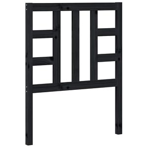 vidaXL Bed Headboard Black 81x4x100 cm Solid Wood Pine
