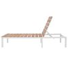 vidaXL Sun Lounger Aluminium and WPC Brown