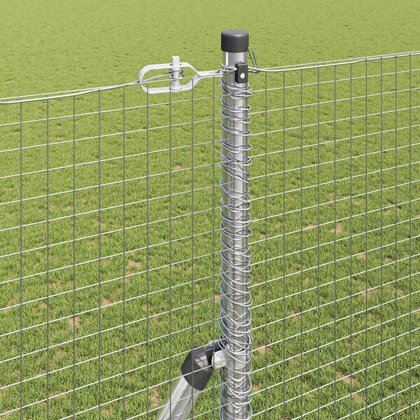 vidaXL Fence Post Silver 10 x 1.6 m (25 x 25 mm mesh) Steel