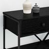vidaXL Console Table with Drawer Black Oak 100 x 34.5 x 75 cm Wood