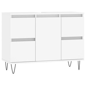vidaXL Bathroom Cabinet White 80x33x60 cm Engineered Wood
