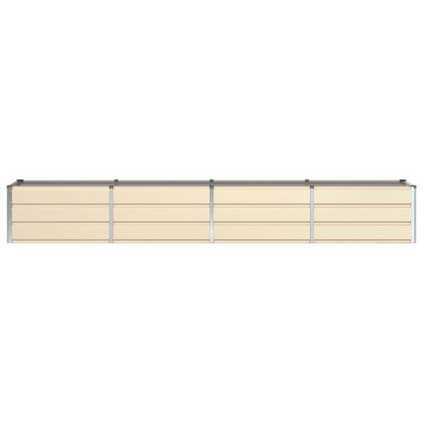 vidaXL Planter Ivory 320 x 80 x 45 cm Steel