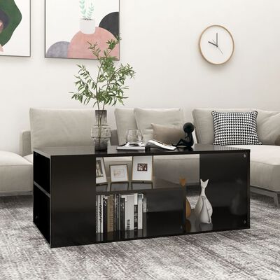 vidaXL Coffee Table Black 100x50x40 cm Engineered Wood