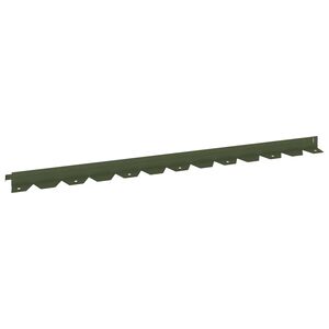 vidaXL Lawn Edging 10 pcs 102 x 4 x 4 cm Steel Olive Green