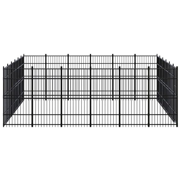 vidaXL Outdoor Dog Kennel Steel 33.18 m&sup2;