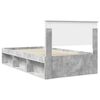 vidaXL Bed Frame Concerte Grey 100 x 200 cm Solid Pine Wood