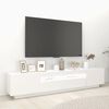 vidaXL TV Cabinet with LED Lights White 200x35x40 cm