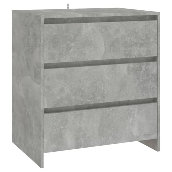 vidaXL 3 Piece Sideboard Concrete Grey Engineered Wood