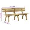 vidaXL 4 Piece Garden Dining Set Impregnated Pinewood
