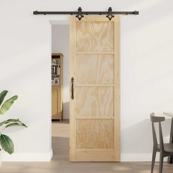vidaXL Sliding Door ORKDAL Brown 73.5 x 211 cm Solid Pine Wood