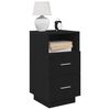 vidaXL Bedside Cabinet with 2 Drawers Black 36x36x68 cm