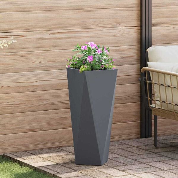 vidaXL Planter Anthracite 30 x 30 x 75 cm Steel