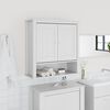 vidaXL Bathroom Wall Cabinet BERG White 69.5x27x71.5 cm Solid Wood