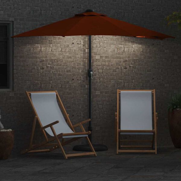 vidaXL Garden Parasol Terracotta 294 x 150 x 224 cm