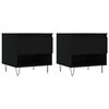 vidaXL Coffee Tables 2 pcs Black 50x46x50 cm Engineered Wood