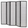 vidaXL Folding 5-Panel Room Divider Japanese Style 200x170 cm Black