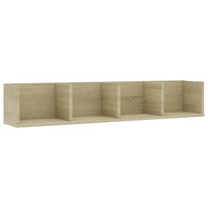 vidaXL CD Wall Shelf Sonoma Oak 100x18x18 cm Engineered Wood