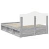 vidaXL Bed Frame Grey Sonoma 160 x 200 cm Solid Pine Wood