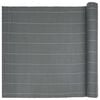 vidaXL Garden Fence Double-Sided Grey 1.8x5 m PVC