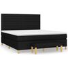 vidaXL Box Spring Bed with Mattress Black 180x200 cm Fabric
