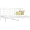 vidaXL Day Bed without Mattress White 90x200 cm Solid Wood Pine