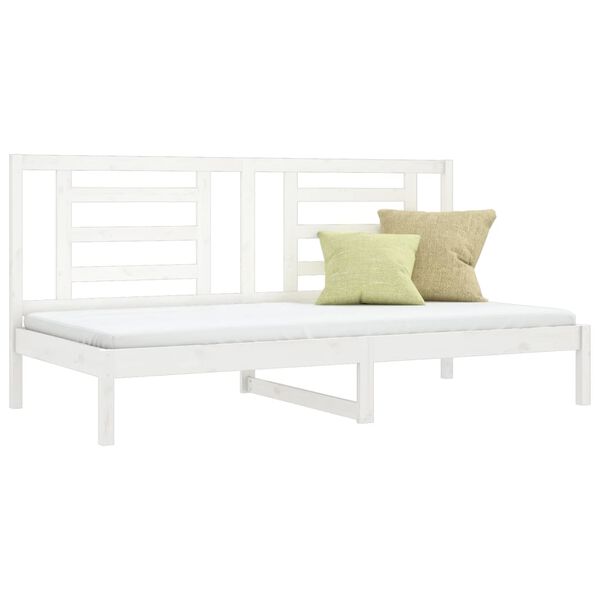 vidaXL Day Bed without Mattress White 90x200 cm Solid Wood Pine